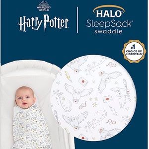 HALO 100% Cotton Sleepsack Swaddle, 3-Way Adjustable Harry Potter Messenger